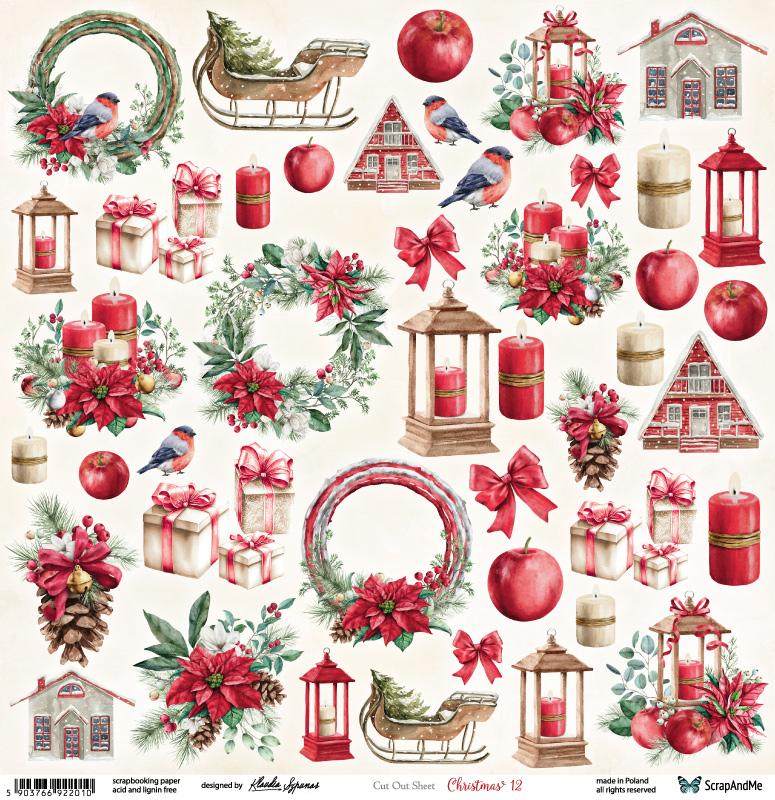 Paper 30x30 cm Christmas 12 (1 sheet) Paper 30x30 cm Christmas 12 (1 sheet)
