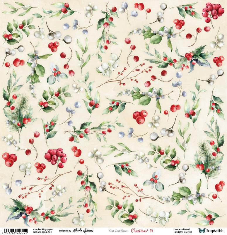 Paper 30x30 cm Christmas 15 (1 sheet) Paper 30x30 cm Christmas 15 (1 sheet)