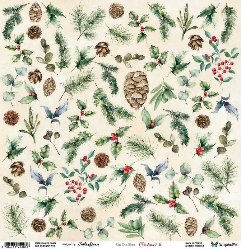 Paper 30x30 cm Christmas 16 (1 sheet) Paper 30x30 cm Christmas 16 (1 sheet)