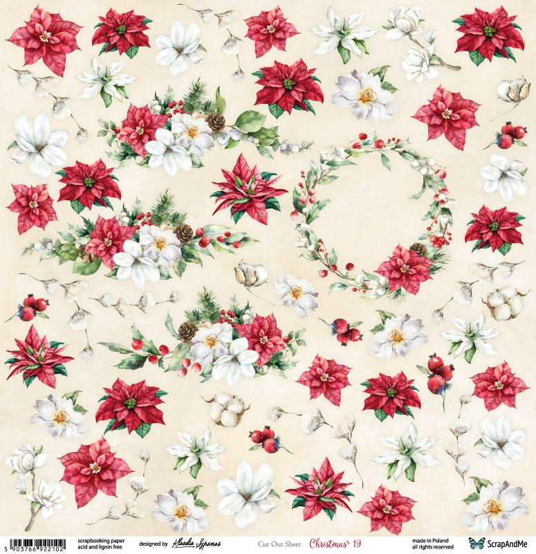 Paper 30x30 cm Christmas 19 (1 sheet) Paper 30x30 cm Christmas 19 (1 sheet)