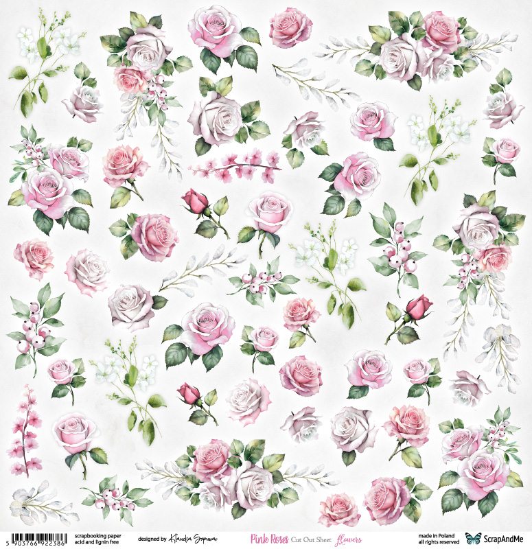 One-sided paper 30,5x30,5 cm Pink Roses – Flowers, 250 gsm, (1 sheet) One-sided paper 30,5x30,5 cm Pink Roses – Flowers, 250 gsm, (1 sheet)