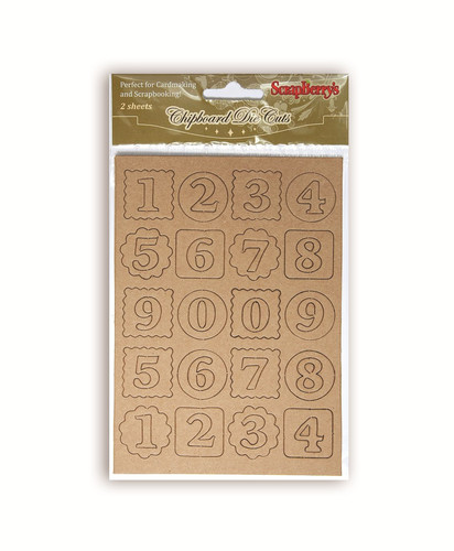 Chipboard die cuts Craft figures, 2 cards