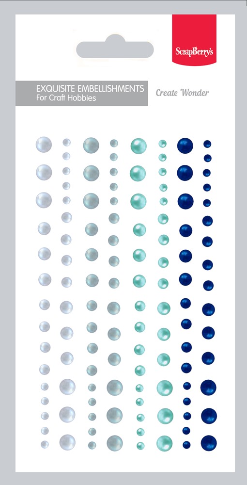 Adhesive halfpearls set 10, 120pcs, 4 colours, 3-6mm Adhesive halfpearls set 10, 120pcs, 4 colours, 3-6mm