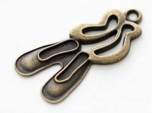 Charms set Ballet slippers, 10 pcs