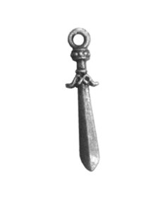 Charms set Knight Sword 5*23mm, 10 pcs