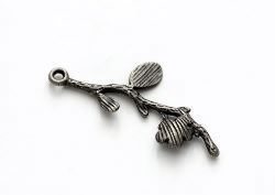 Charms set Branch 15*42mm, silver 10 pcs