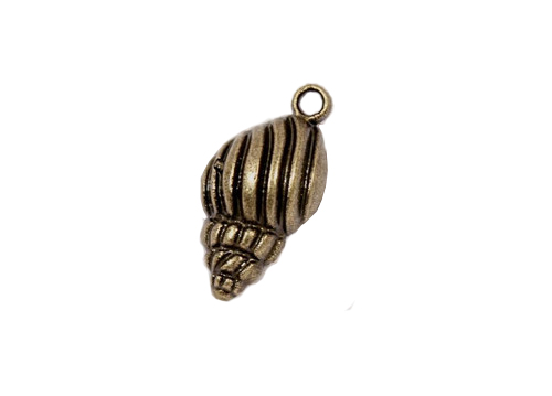 Metal charms set SEASHELL 13*26mm, 10pcs