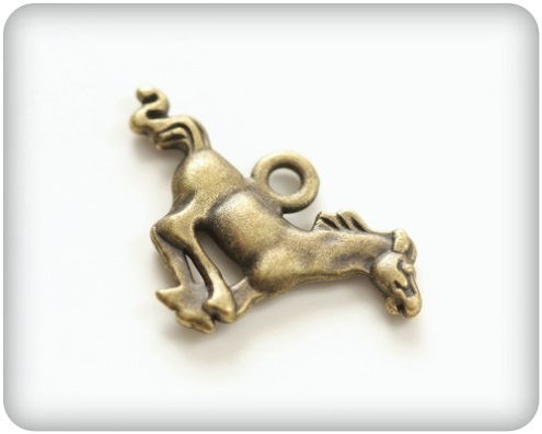 Charms set HORSE copper 27*18mm, 10pcs