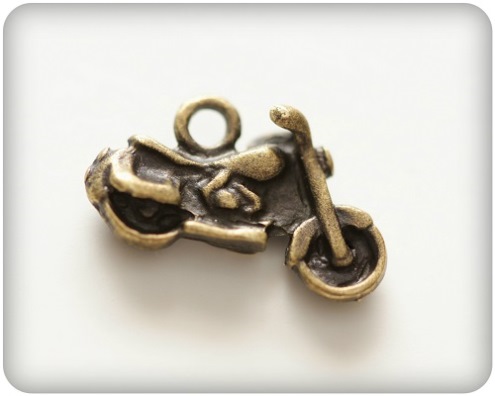 Charms set Motorcycle 17*10mm, 10 pcs