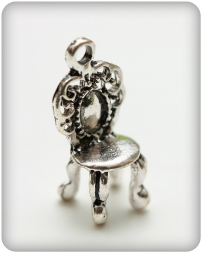 Charms set Baroque Chair 10*27mm, 10 pcs
