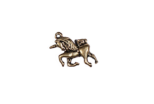 Metal charms set UNICORN 24*22mm, 10pcs