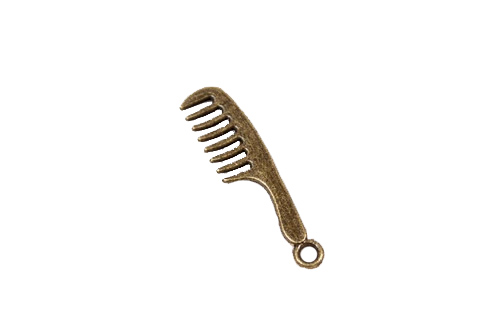 Metal charms set COMB 39*10mm, 10pcs