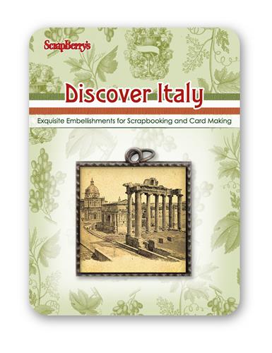 Metal charm Discover Italy