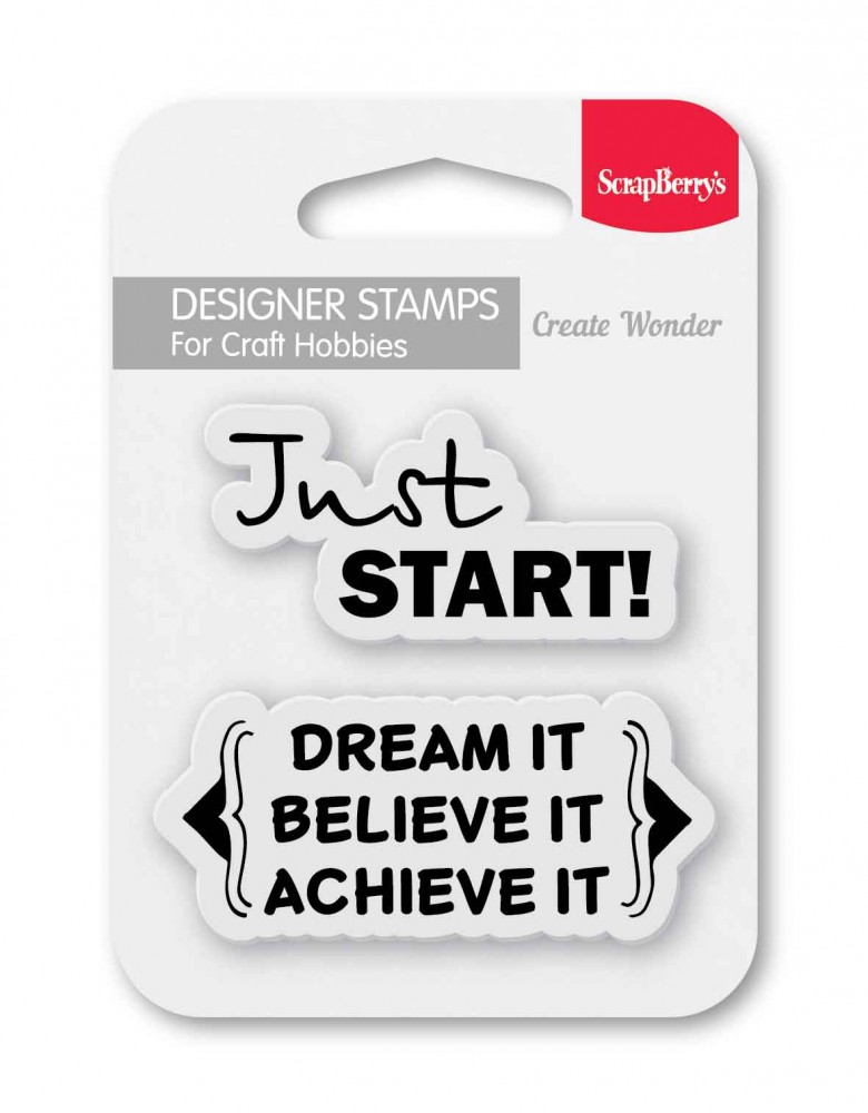 Set of stamps 7*7 cm Just start