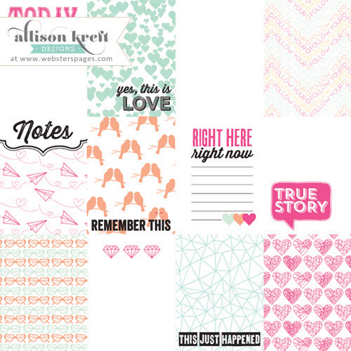 Overlay Cards Sprinkled with love 20x15cm, 1 sheet