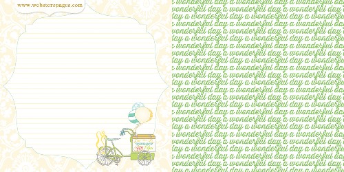 A Wonderful Day (Single 12X12 Paper Sheet)