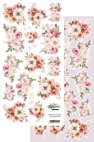 Double-sided paper 30,5x15 cm Alice – Flowers– extras to cut, mirror print, 250 gsm (1 sheet)