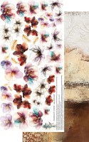 Double-sided paper 30,5x15 cm Art 2 – flowers to cut, mirror print, 250 gsm (1 sheet)
