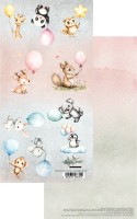 Double-sided paper 30,5x15 cm Baby 14, extras to cut, 250 gsm, 2 designs (1 sheet)
