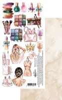 Double-sided paper 30,5x15 cm In Lace – Happy Girl, 250 gsm (1 sheet)