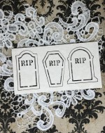 Chipboard Tombstones, Halloween Palette Paper, 5x7cm each