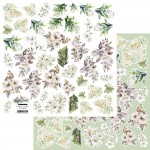 Double-sided paper 30,5x30,5 cm I believe – Flowers – extras to cut, mirror print, 250 gsm (1 sheet)