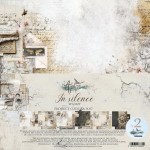 Doubled Paper Collection Set 30,5x30,5 cm In Silence, 250 gsm (12 sheets, 12 designs, 2x6 double-sided sheets, bonus design 30x15 cm on the cover)