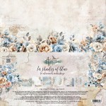 Paper Collection Set 30,5x30,5 cm In Shades Of Blue, 250 gsm (6 double-sided sheets, 12 designs, bonus design 30x15 cm on the cover)