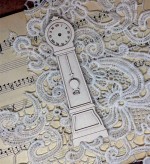 Chipboard Clock, In the Library, 17x12,5cm, 2 layers