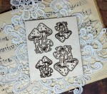 Chipboard Toadstools, Lovely Autumn, 17x12,5cm