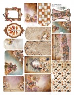 Fabric extras to cut 1, Lovely Autumn, (1 sheet 31x50cm, 100% polyester)