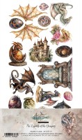 Extras to Cut Set 30,5x15 cm The Legends Of The Dragons, 250 gsm, mirror print (6 sheets, 6 designs)
