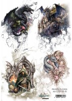 Rice paper 1, The Legends Of The Dragons, A4 (21x29,7cm) 25-30g