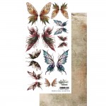 Double-sided paper 30,5x15 cm The Legends Of The Dragons – Butterflies - extras to cut, 250 gsm (1 sheet)