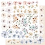 Double-sided paper 30,5x30,5 cm My Little Baby – Flowers– extras to cut, mirror print, 250 gsm (1 sheet)