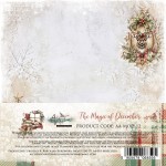 Paper Collection Set 15x15 cm The Magic of December, 250 gsm (24 sheets, 12 designs, 4x6 double-sided sheets)