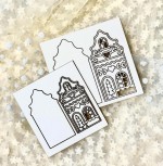 Chipboard Ginger Houses 1, The Magic of December, 2 layers, 2 pcs, 8,5 cm and 6,5 cm