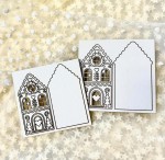 Chipboard Ginger Houses 2, The Magic of December, 2 layers, 2 pcs, 8,5 cm and 6,5 cm