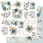 Double-sided paper 30,5x30,5 cm Magic of the Northern Lights – extras to cut, mirror print, 250 gsm (1 sheet)