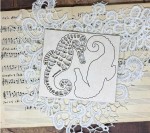 Chipboard Seahorsw, Ocean Blue, 17x12,5cm, 2 layers