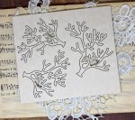 Chipboard Corals, Ocean Blue, 17x12,5cm, 2 layers