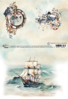 Rice paper 2, Ocean Blue, A4 (21x29,7cm) 25-30g