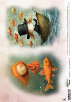 Rice paper 3, Ocean Blue, A4 (21x29,7cm) 25-30g