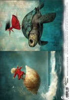 Rice paper 4, Ocean Blue, A4 (21x29,7cm) 25-30g