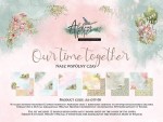 Paper Collection Set 20,3x20,3 cm Our Time Together, 190 gsm (12 sheets, 12 designs, 2x6 double-sided sheets, 1x bonus design 20x15 cm on the cover)