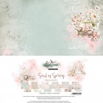 Paper Collection Set 20,3x20,3 cm Soul of Spring, 190 gsm (12 sheets, 12 designs, 2x6 double-sided sheets, 1x bonus design 20x15 cm on the cover)