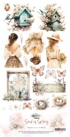 Extras to Cut Set 30,5x15 cm Soul of Spring, 250 gsm, mirror print (6 sheets, 6 designs)