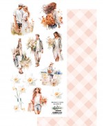 Double-sided paper 30,5x15 cm Soul of Spring – extras to cut, 250 gsm (1 sheet)