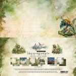 Paper Collection Set 30,5x30,5 cm Tales of Moss and Fern, 250 gsm (6 double-sided sheets, 12 designs, bonus design 30x15 cm on the cover)
