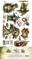 Extras to Cut Set 30,5x15 cm Tales of Moss and Fern, 250 gsm, mirror print (8 sheets, 8 designs)